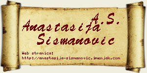 Anastasija Šišmanović vizit kartica